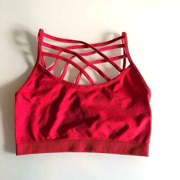 Red Crisscross Bralette  - Picture 1 of 3